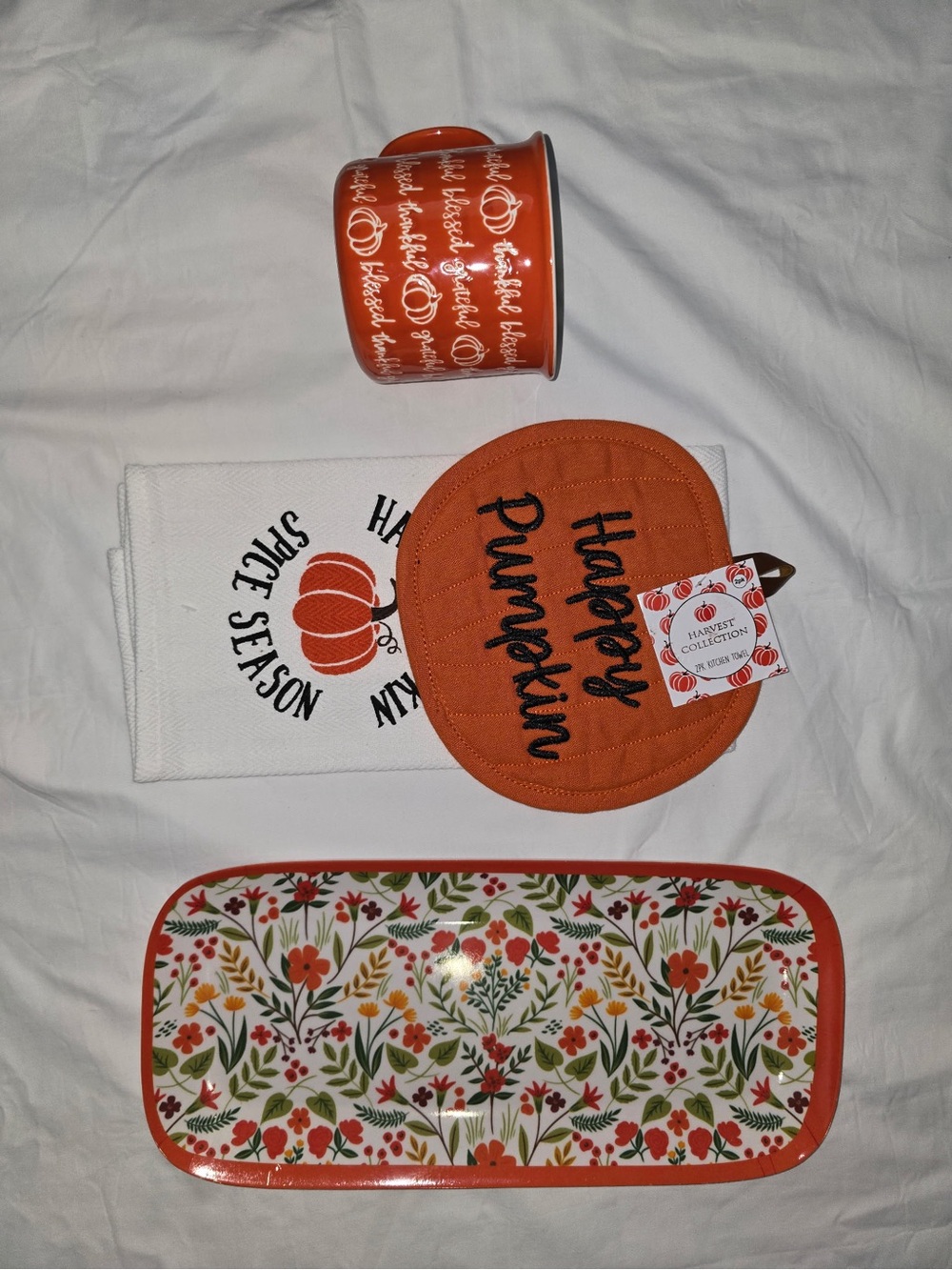 Harvest Pumpkin Orange Kitchen Set by